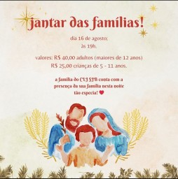 Jantar das famílias promovido pelo CLJ